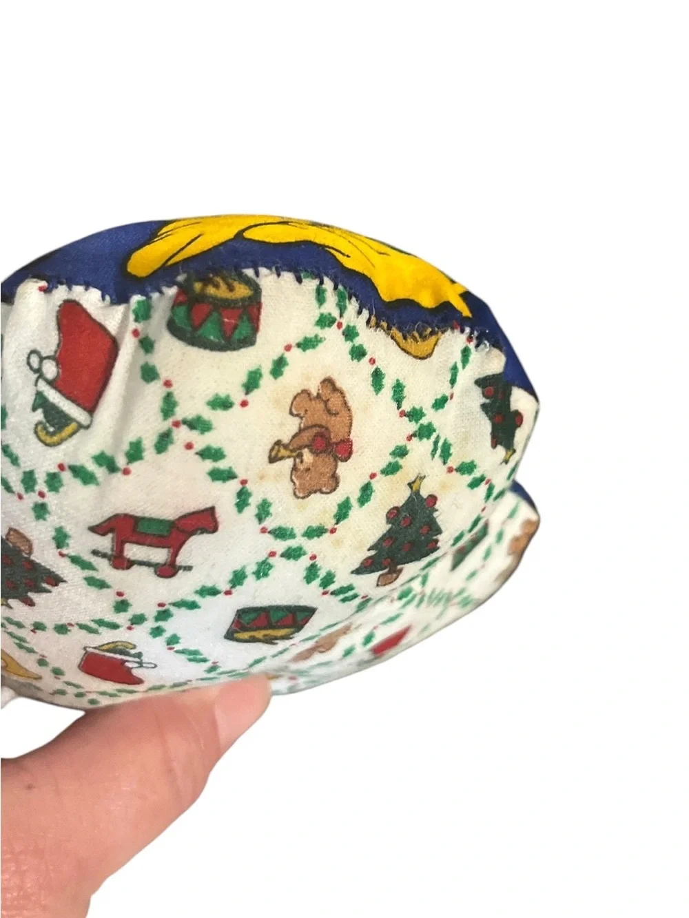 Vintage Seven Dwarfs Fabric Ornament Lot Doc Sneezy Bashful Happy Colorful